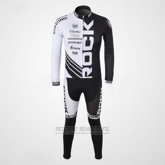 2010 Fahrradbekleidung Rock Racing Shwarz und Wei Trikot Langarm und Tragerhose